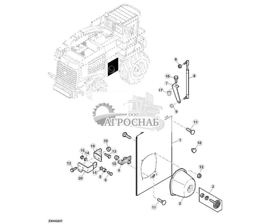 Ограждение, главный привод 